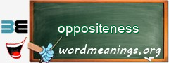 WordMeaning blackboard for oppositeness